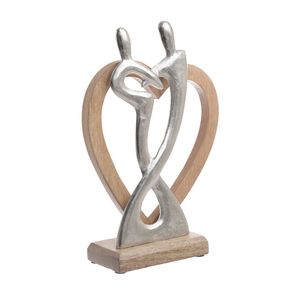 Handmade Prime Quality Modern Eco-Friendly Christmas <b>Table</b> <b>Top</b> Festive <b>Decor</b> Wooden Base with Aluminium Sculpture for Weddings - Product Image 1