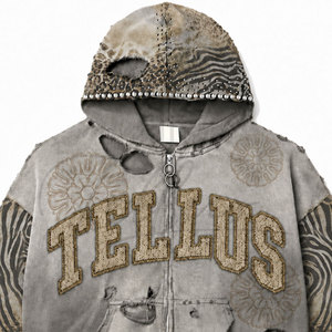 Sudadera con Capucha para Hombre, Diseño Personalizado, Estilo Moderno, con Pedrería, 100% Algodón, Alta Calidad, Corte Holgado, Transpirable, Estilo Urbano - Product Image 5