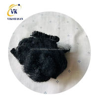 Polyester noir de bonne qualité, matière sèche unie, idéal pour rembourrage de canapés, couettes, jouets, géotextiles, matelas - Qualité supérieure - Usine Vikohasan