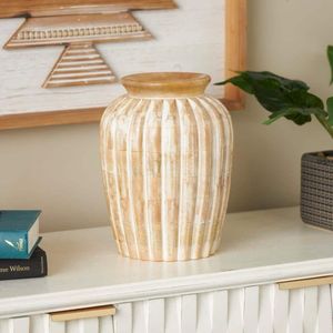 Juego de jarrones de madera de última generación, hechos a mano, con acabado natural, minimalistas, para decoración de mesa, estante o como elemento decorativo para el hogar. - Product Image 5