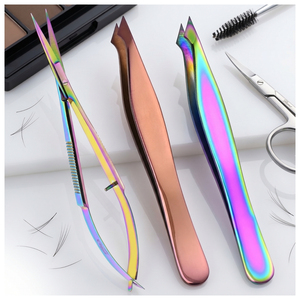 Juego de Pinzas Profesionales de Punta Inclinada y Puntiaguda para Cejas, Pinzas de Precisión para Depilación, Herramienta de Belleza y Maquillaje - Product Image 5