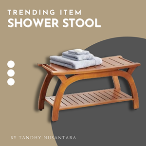 Asiento de Baño Minimalista de Gran Calidad, Ecológico y que Ahorra Espacio, con 2 Estantes, Mueble de Madera - Product Image 6