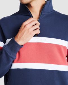 เสื้อสเวตเชิ้ตคอกลมลายสามแถบสำหรับผู้ชาย ผ้าคอตตอนผสมพรีเมียม แขนยาว เสื้อกันหนาวแบบสวมหัว มีฮู้ด ราคาขายส่ง - Product Image 6