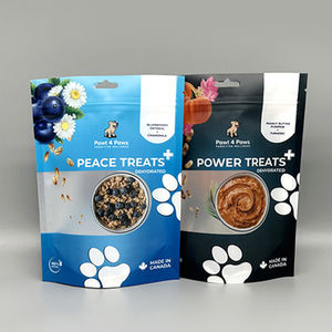 Sacs Mylar transparents refermables à fermeture éclair personnalisés pour l'emballage de friandises pour chiens et nourriture pour chats, anti-odeur, à fond plat - Product Image 2