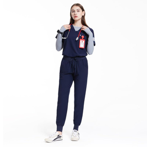 Uniformes Médicos de Buena Calidad y Bajo MOQ para Mujer, Conjuntos de Uniformes Personalizados para Hospital, Marca Privada, Uniformes para Médicos y Enfermeras - Product Image 1