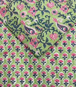 Tela de Algodón Ecológica con Estampado de Bloques Tejida a Mano para Vestidos y Bolsos, Proveedor Mayorista Directo de Fábrica de Jaipur - Product Image 1