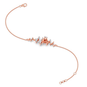 Graduated Pear-Shaped Cluster Diamond Beaded <b>Bangle</b> <b>Bracelet</b> - Product Image 4