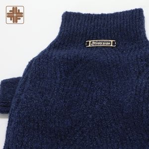 Pull pour chien classique de luxe durable, uni, avec harnais, en polyester, pour l'hiver - Product Image 4