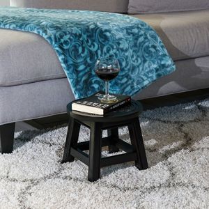 Espresso Carved Wooden <b>Step</b> <b>Stool</b> with Floral Design for Kids' Use As a Chair - Product Image 5