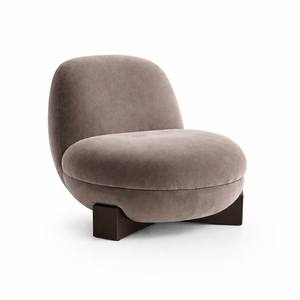 Sillón Moderno Andalusia Tapizado con Base de Madera Sólida – Sillón de Lujo para Sala de Estar y Hostelería - Product Image 1