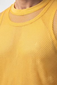 Camiseta de malla transparente para hombre, camiseta informal transpirable de manga corta con cuello redondo, camisetas transparentes ligeras para hombre - Product Image 6