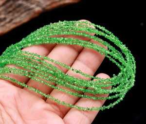 Perles de diamant Herkimer vertes, pierres précieuses brutes naturelles non taillées, perles de diamant Herkimer brutes minuscules de 2-3 mm pour la création de bijoux - Product Image 4