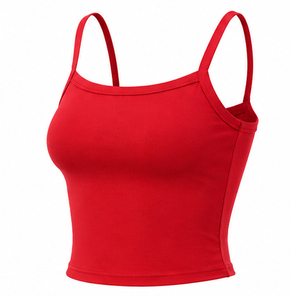 <b>Women</b> <b>Knitted</b> Short Crop <b>Tank</b> <b>Tops</b> Sleeveless Workout Fitness Gym Yoga Activewear Lightweight Breathable Custom OEM - Product Image 3