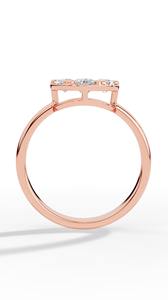 Anillo de Diamantes Cultivados en Laboratorio con Corte Brillante Redondo y en Forma de Corazón, en Oro de 14K, Proveedor de Joyería Fina al por Mayor OEM - Product Image 2