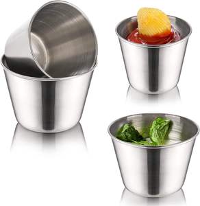 Mini coupelles à sauce en acier inoxydable personnalisables avec logo – Petites coupelles individuelles en métal pour condiments et sauces – Ensemble de cuisine à prix compétitifs - Product Image 4