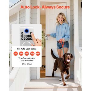 Serratura Intelligente con Design Innovativo Easy-Grip, Ingresso Senza Chiave, Codici Utente Personalizzabili, Blocco Automatico con Chiave e Funzione Deadbolt - Product Image 4