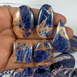 Cabujones de Sodalita Natural de Alta Calidad en Diversas Formas con Base Plana, Piedras Preciosas de Sodalita al por Mayor, Todos los Tamaños Disponibles - Product Image 4