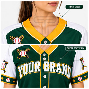 Maillot de baseball court de haute qualité pour femme, uniforme d'équipe léger, respirant, séchage rapide, vente en gros OEM - Product Image 4