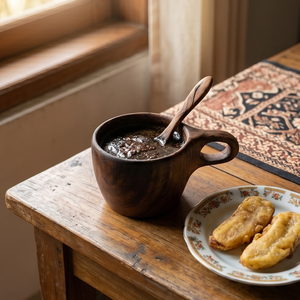 Mug à café en bois de teck naturel de haute qualité à 100 %, avec poignée ergonomique ovale, pour le camping et les voyages, vaisselle de qualité alimentaire, finition sûre - Product Image 6