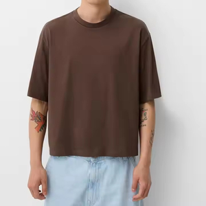 T-shirt Streetwear Homme en Coton 100% Coupe Classique Manches Courtes Imprimé Sérigraphié Motif Lettres Vierge Design Lourd – Vente en Gros - Product Image 4