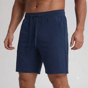 Shorts de sport pour hommes respirants, de haute qualité, à séchage rapide, pour l'entraînement, le jogging, la gym, le fitness, avec taille élastique et couleur unie - Product Image 2