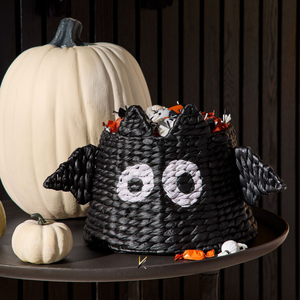 Panier de décoration d'Halloween en forme de citrouille, fait main, en rotin naturel, pour la maison (intérieur/extérieur), idéal pour les bonbons et les cadeaux - Product Image 4