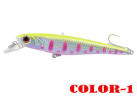 Leurre flottant avec bille en acier coulissante, adapté à la truite, au black-bass et au bar. Matériel de pêche en eau douce.