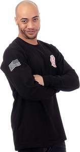 Camiseta de manga larga para hombre y mujer, con cruz maltesa de rescate contra incendios, entrenamiento contra incendios forestales, protección de aeropuertos, coraje y honor de bomberos - Product Image 4