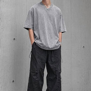 Hot Selling Streetwear 100% Men Acid Wash <b>T</b> <b>Shirt</b> High Quality Custom Oversized Plain Acid Wash <b>T</b> <b>Shirt</b> for Men - Product Image 3