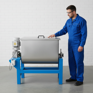 Heavy Duty Stainless Steel Horizontal Ribbon Blender Machine | Dry Powder Mixing Chemicals Food Coating 100L Capacity Induction - Product Image 4