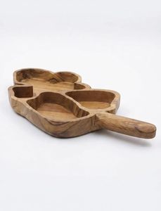 Plateau de service en bois fait main, irrégulier, multi-compartiments, pour collations, desserts, fruits, design moderne, passe au lave-vaisselle, idéal pour les mariages - Product Image 6