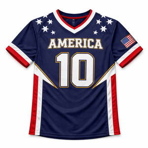 Camiseta de fútbol americano personalizada para equipos y ligas, de secado rápido, transpirable, de poliéster, con nombre y número del jugador sublimados. - Product Image 5