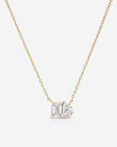 Emerald Pear Lab Grown Diamond Toi Et Moi <b>Pendant</b> Necklace Wholesale Adjustable Two Stone Jewelry 14k 18k <b>Solid</b> <b>Gold</b> Manufacture - Product Image 1