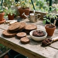 Pastilles de tourbe de coco pour l'agriculture, compost organique premium pour plantes en pot et plantes d'intérieur