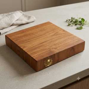 Planche à découper en teck massif, robuste, carrée, pour boucher, vente en gros - Product Image 1