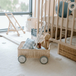 Chariot à tirer en rotin pour enfants - Product Image 5