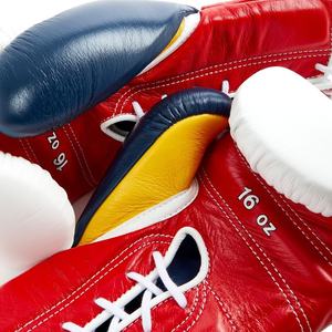 Vente flash Nouveaux gants de boxe de qualité supérieure Gants de boxe professionnels en cuir de vache Arts martiaux Entraînement Gants de boxe - Product Image 4