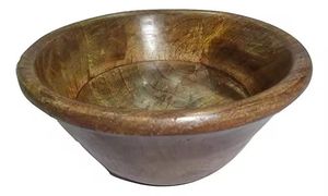 Cuenco de Madera Artesanal con Pedestal, Cuenco Decorativo de Madera Maciza, Cuenco Rústico para Frutas y Ensaladas, Centro de Mesa para Cocina y Comedor - Product Image 5