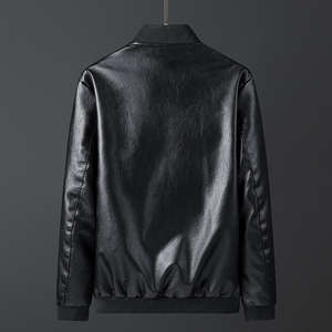 Veste en similicuir pour homme NESTA SPORTS, coupe ajustée, décontractée, style baseball, en cuir PU, légère, grande taille, vêtements d'extérieur - Product Image 2