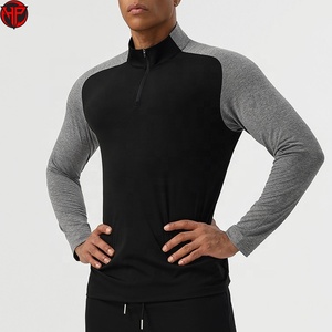 Sudadera de golf OEM de alto rendimiento para hombre, de manga larga, con cremallera de 1/4, estampada, para otoño, capa intermedia, en oferta. - Product Image 3