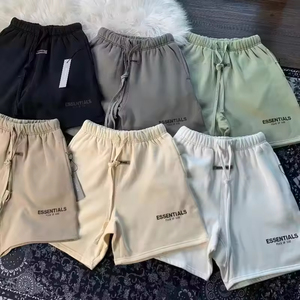 Shorts de survêtement pour hommes de haute qualité, unis, écologiques, style streetwear hip-hop, impression par transfert thermique, broderie 3D - Product Image 5