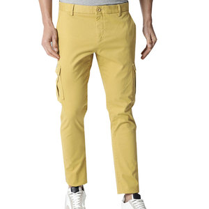 กางเกงคาร์โก้ผ้าแคนวาสทรงตรงสำหรับผู้ชาย สีพื้น น้ำหนักเบา สวมใส่สบาย สั่งผลิตจำนวนมาก ขายส่ง รับทำโลโก้ตามแบบ - Product Image 1