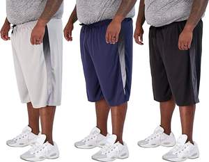 Shorts de performance athlétique pour hommes, grande taille, en tissu respirant et mesh - Product Image 5