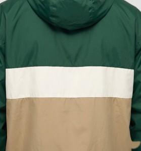 New Trend Outdoor <b>Men</b> Green Beige Contrast <b>Pullover</b> Windbreaker <b>Jacket</b> Half Zip Hooded Lightweight Windproof Casual Streetwear - Product Image 6