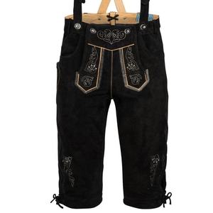 NOUVEAUX SHORTS EN CUIR LEDERHOSEN POUR HOMMES, STYLE ALLEMAND TRACHTEN OKTOBERFEST, POUR UN NOUVEAU RENDEMENT - Product Image 1