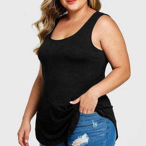 Custom Designed Women's Plus Size Tank <b>Tops</b> Own Logo 100% Cotton Quick Dry Breathable Eco-Friendly High Street Sexy Workout Gym - Product Image 2