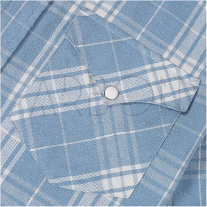 Chemises en flanelle à carreaux imprimées, coupe classique, manches longues, boutonnées, avec logo personnalisé de qualité supérieure, pour la vente en gros - Product Image 4