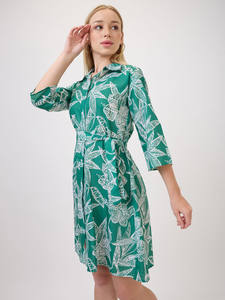 Robe Midi Évasée Imprimée pour Femme Unity Luxure, Col en V, Manches Courtes, Broderie Florale, Écologique, Taille Naturelle, Idéale pour Soirées Formelles - Product Image 3