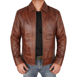 Chaqueta de cuero de moda con forro que absorbe la humedad para uso en exteriores, chaqueta de cuero genuino con interior transpirable y cómodo de usar. - Product Image 3