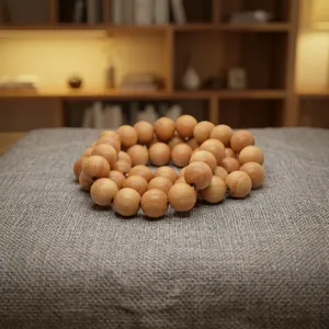 Perles mala en bois de santal 108/vente en gros perles rondes en bois de santal/bois de santal blanc jap mala - Product Image 1